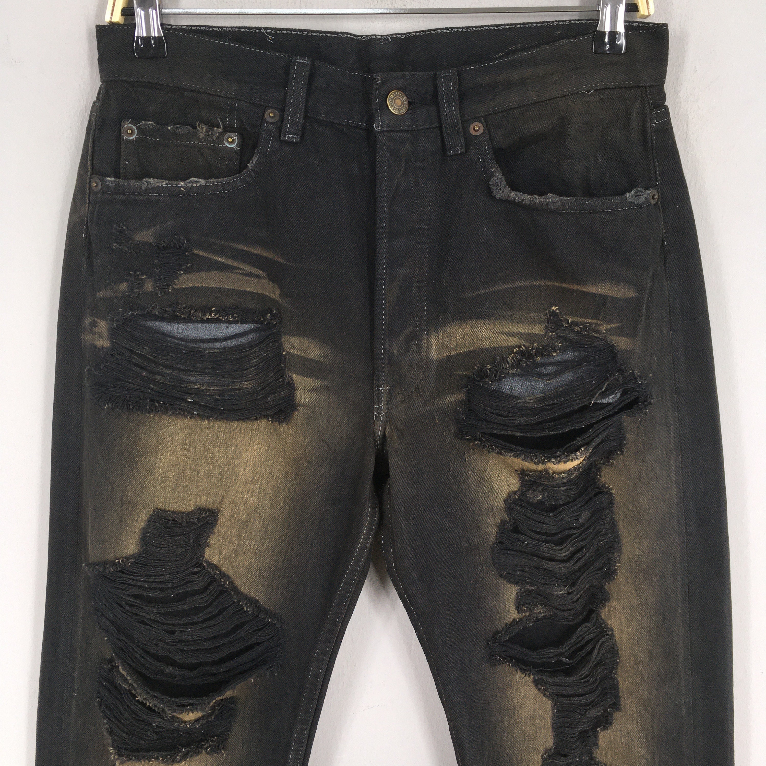 Size 30x30.5 Vintage 90s Levi's 501 Black Jeans Light Wash Size 30x30.5 Vintage 90s Levi's 501 Black Jeans Light Wash