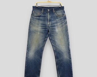 Size 32x28 Vintage 90s Levi's 517 Flared Jeans Levis Blue Bootcut