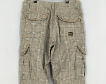 Size 34x32 Japanese Kissmark Cargo Pants Tartan Plaid