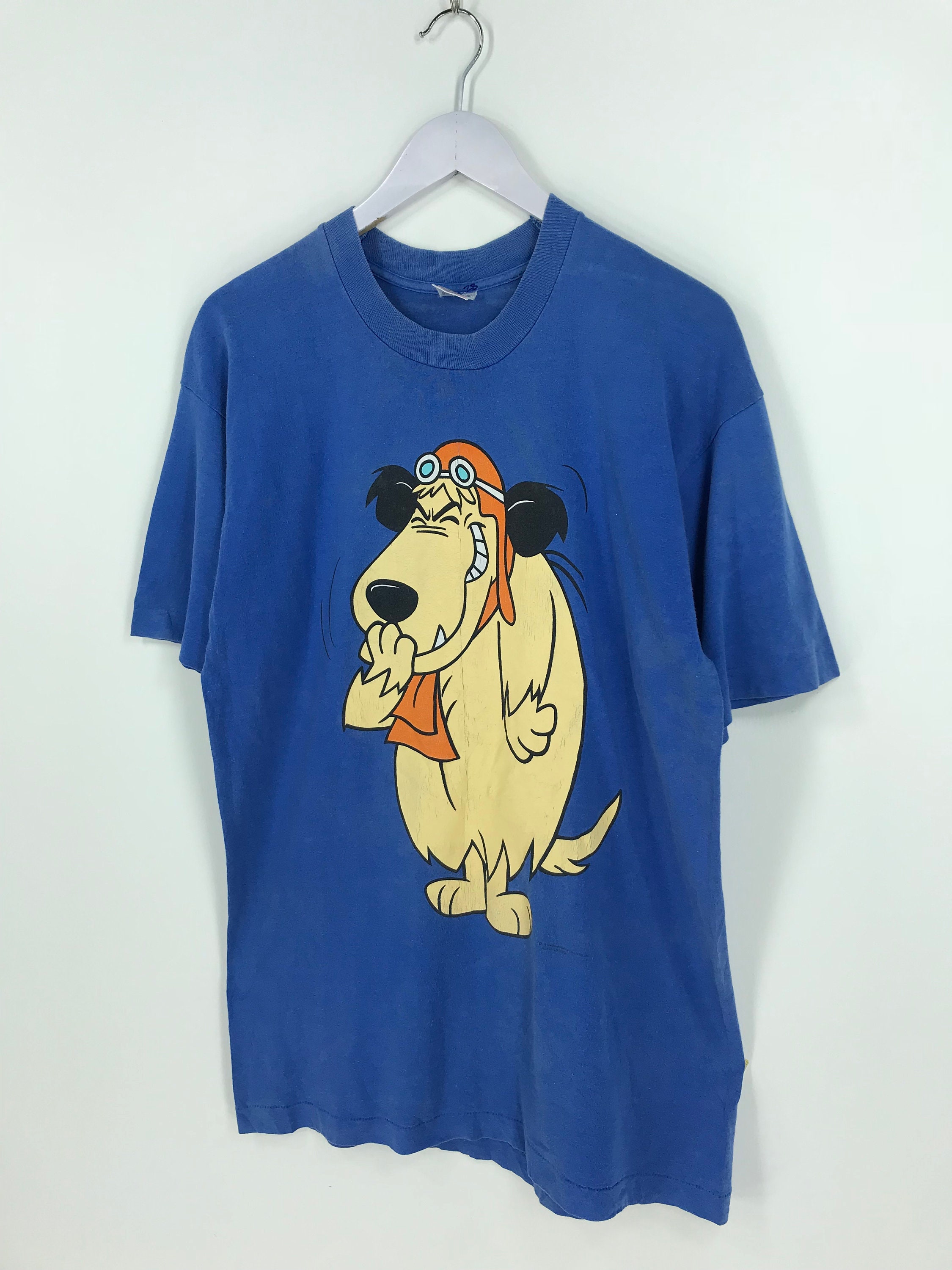Muttley Dog Blue Cartoon Tees 