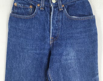 Size 22x30 Vintage 90s Levi's 501 Faded Dark Blue Jeans Levi's 501
