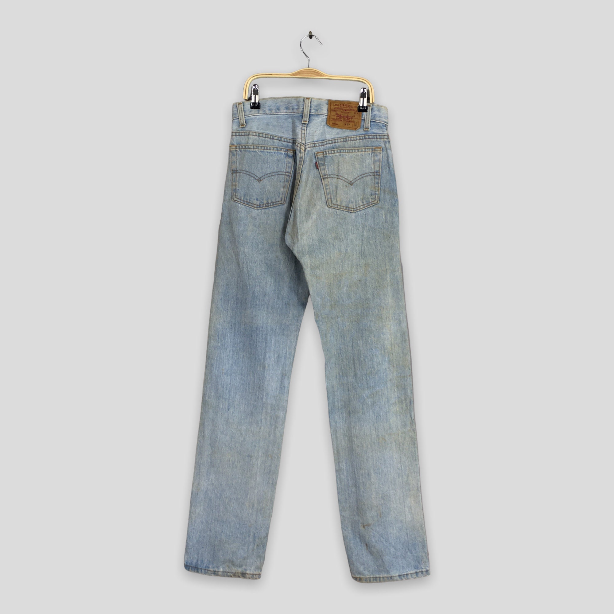 Size 27x33 Vintage 90s Levi's 501 Faded Blue Jeans Light