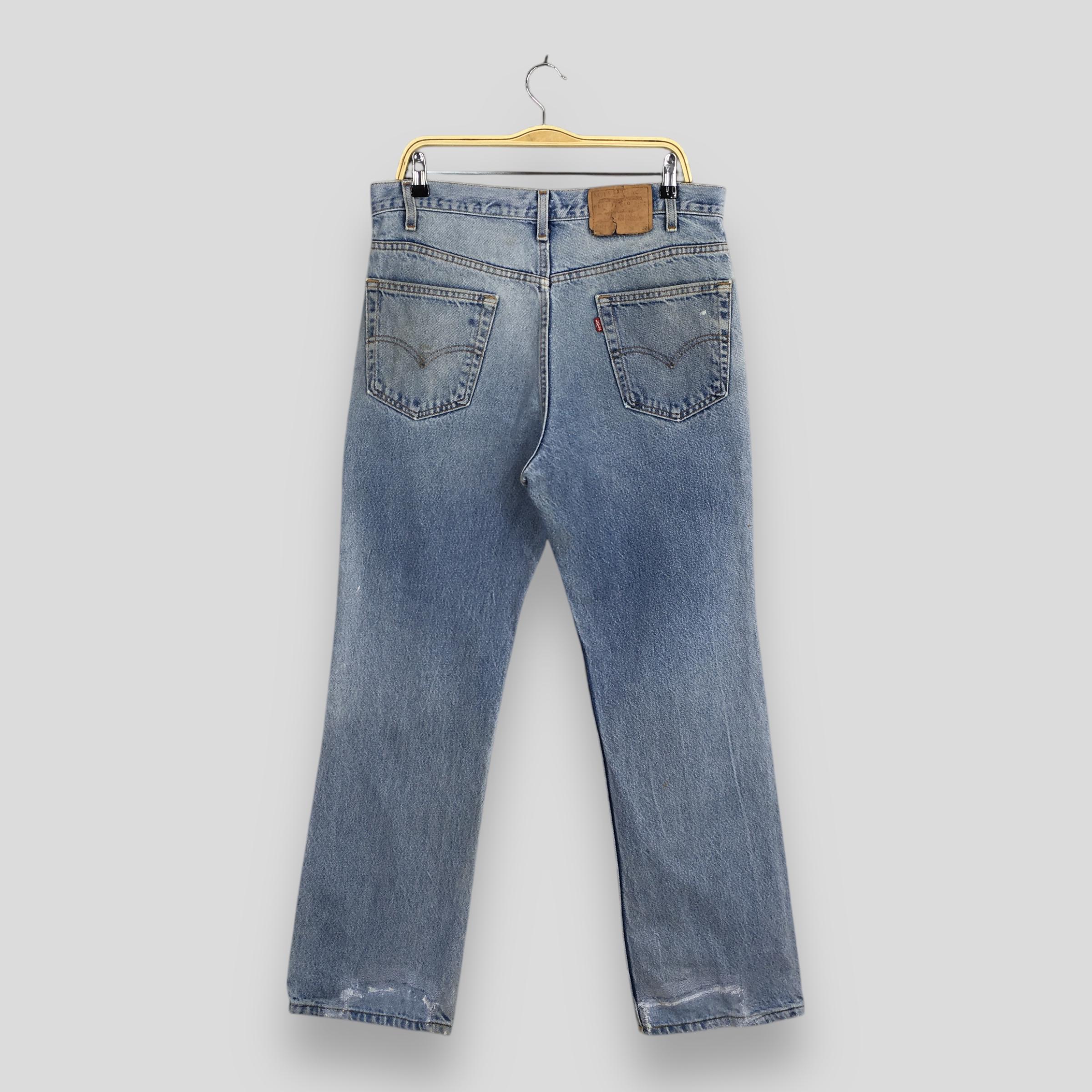 Size 33x30 Vintage 1990's Levi's 517 Pale Blue Flared Jeans Unisex