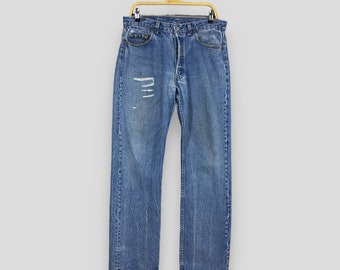 Size 32x28 Vintage 90s Levi's 517 Flared Jeans Levis Blue Bootcut