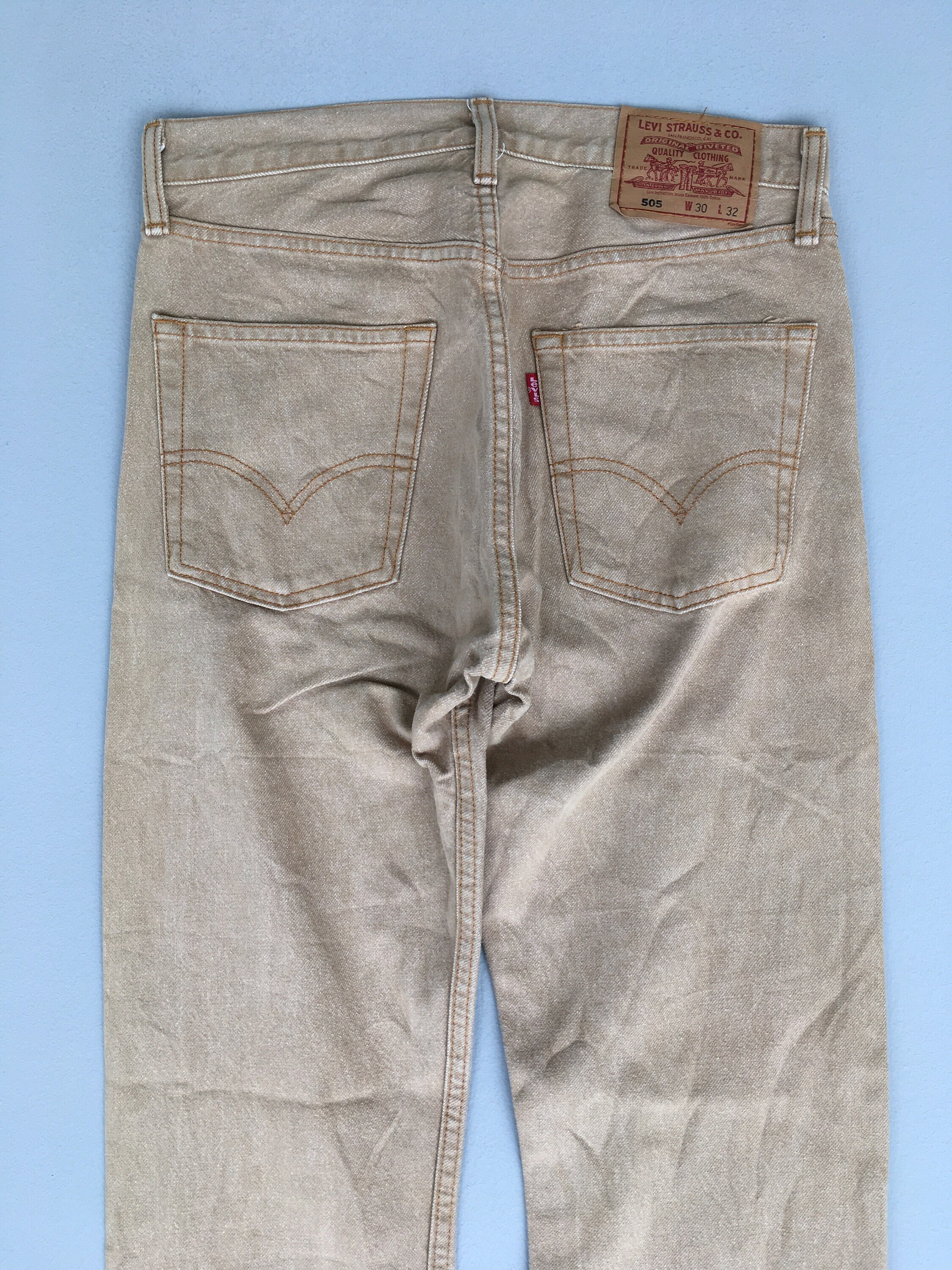 Size 30x30 Vintage Levi's 505 Regular Fit Light Washed - Etsy