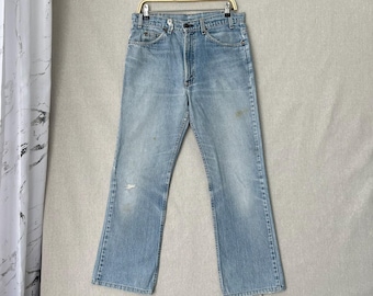 Size 32x32 Vintage Levi's 517 Bootcut Flare Jeans Lightwash Denim