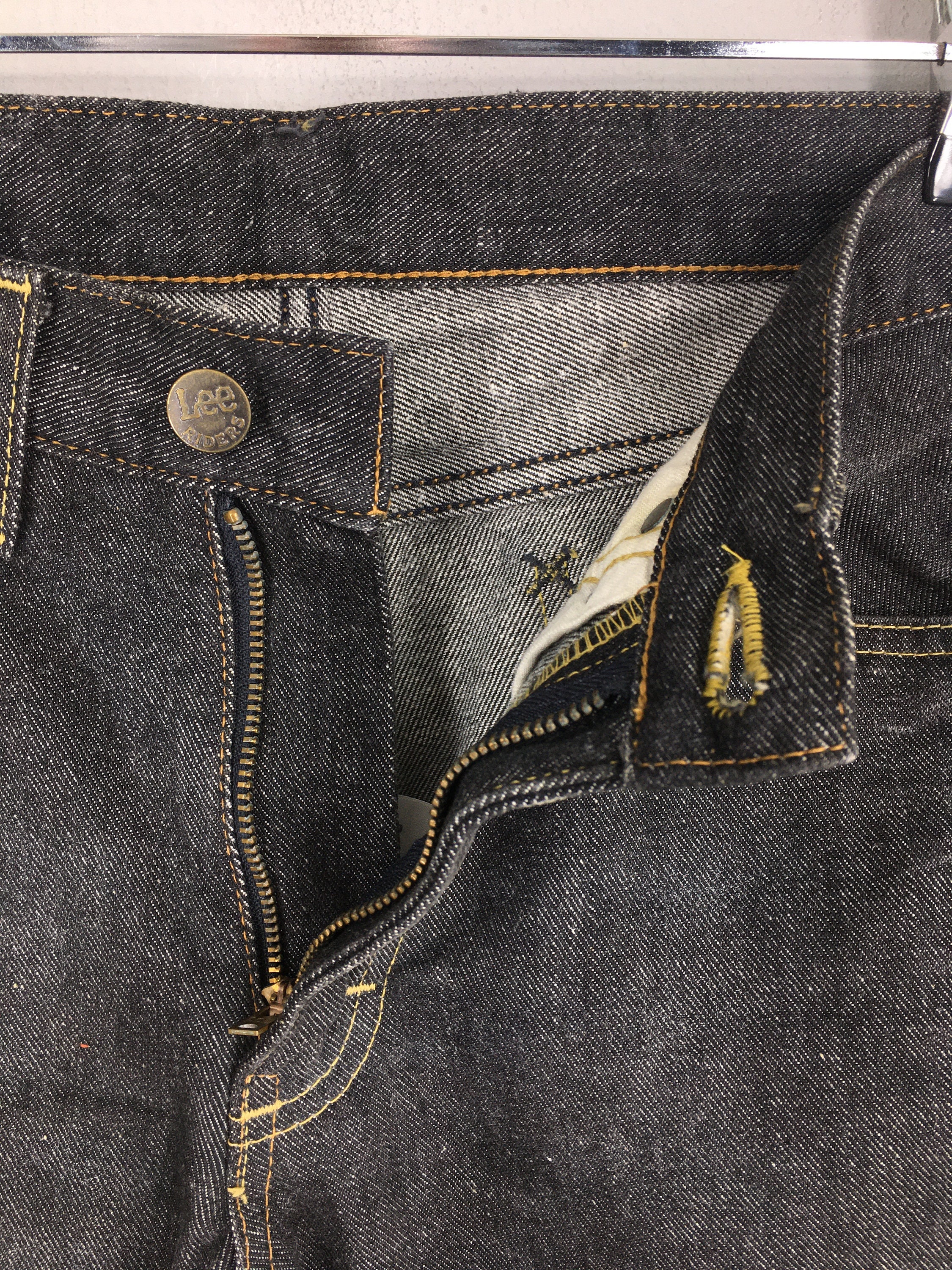 LEE riders denim flare pants black 90s