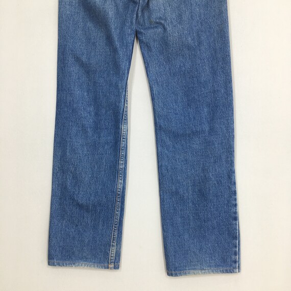 Size 28x30 Vintage Levi's 607 Dark Blue Jeans Str… - image 9