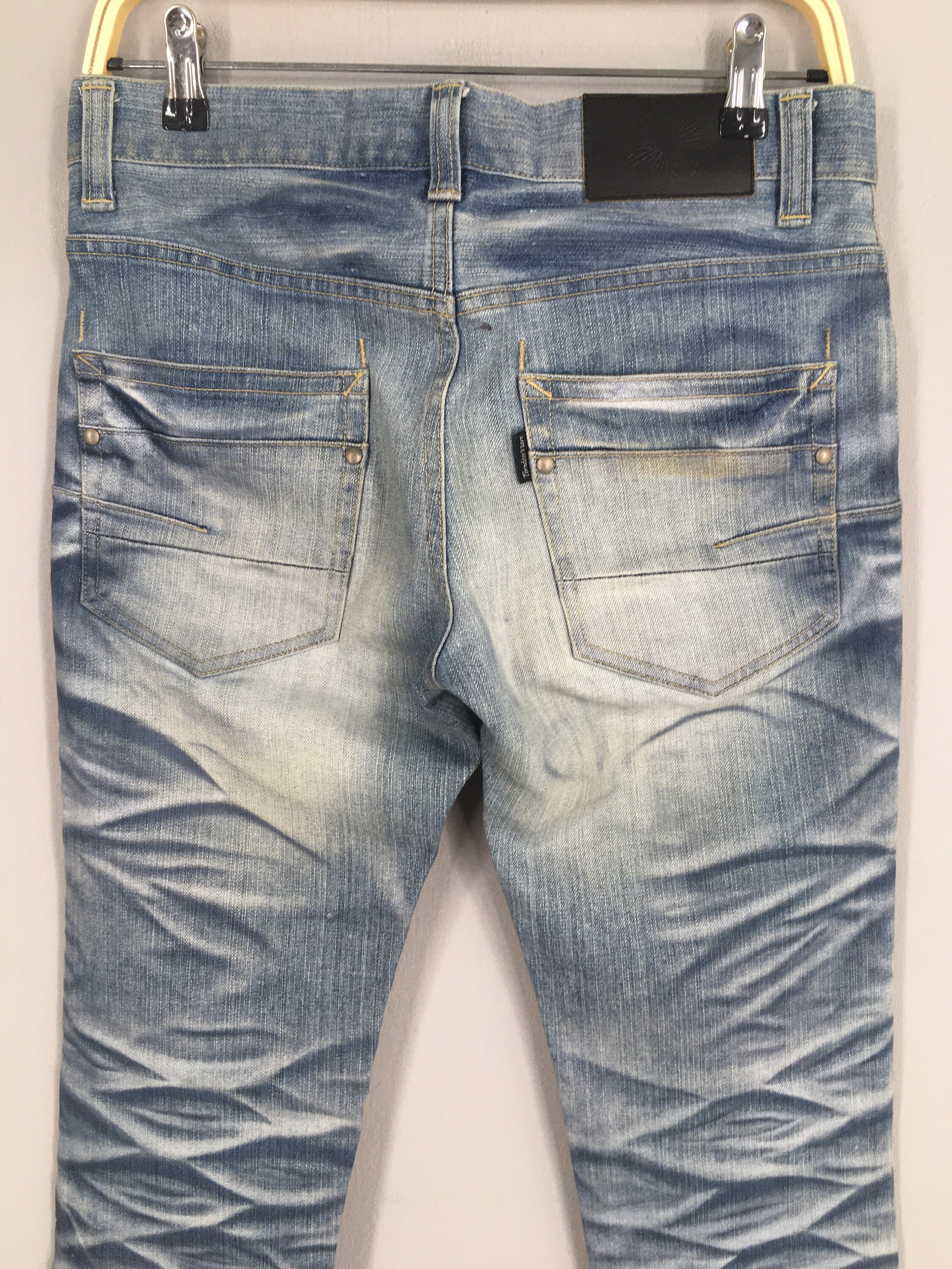 Size 28x30 Tornado Mart Japan Distressed Jeans Slim Fit Size 28x30 Tornado Mart Japan Distressed Jeans Slim Fit