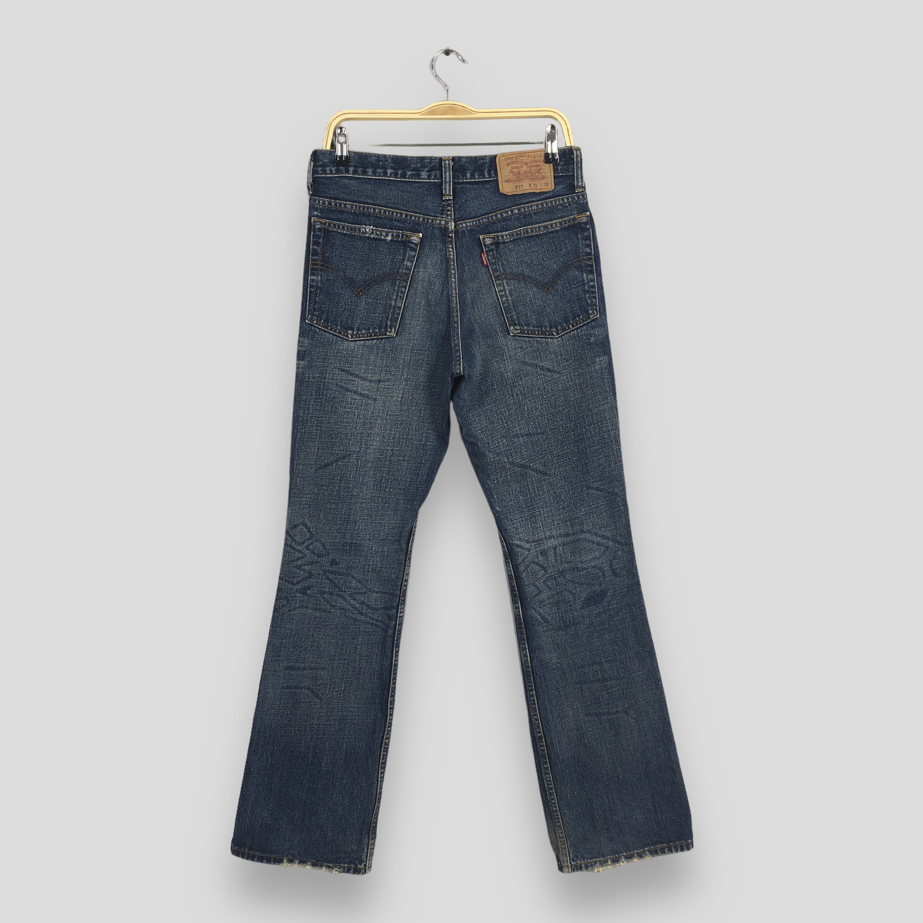 Size 29x31 Vintage Levi's 517 Bootcut Flare Jeans Lightwash Denim