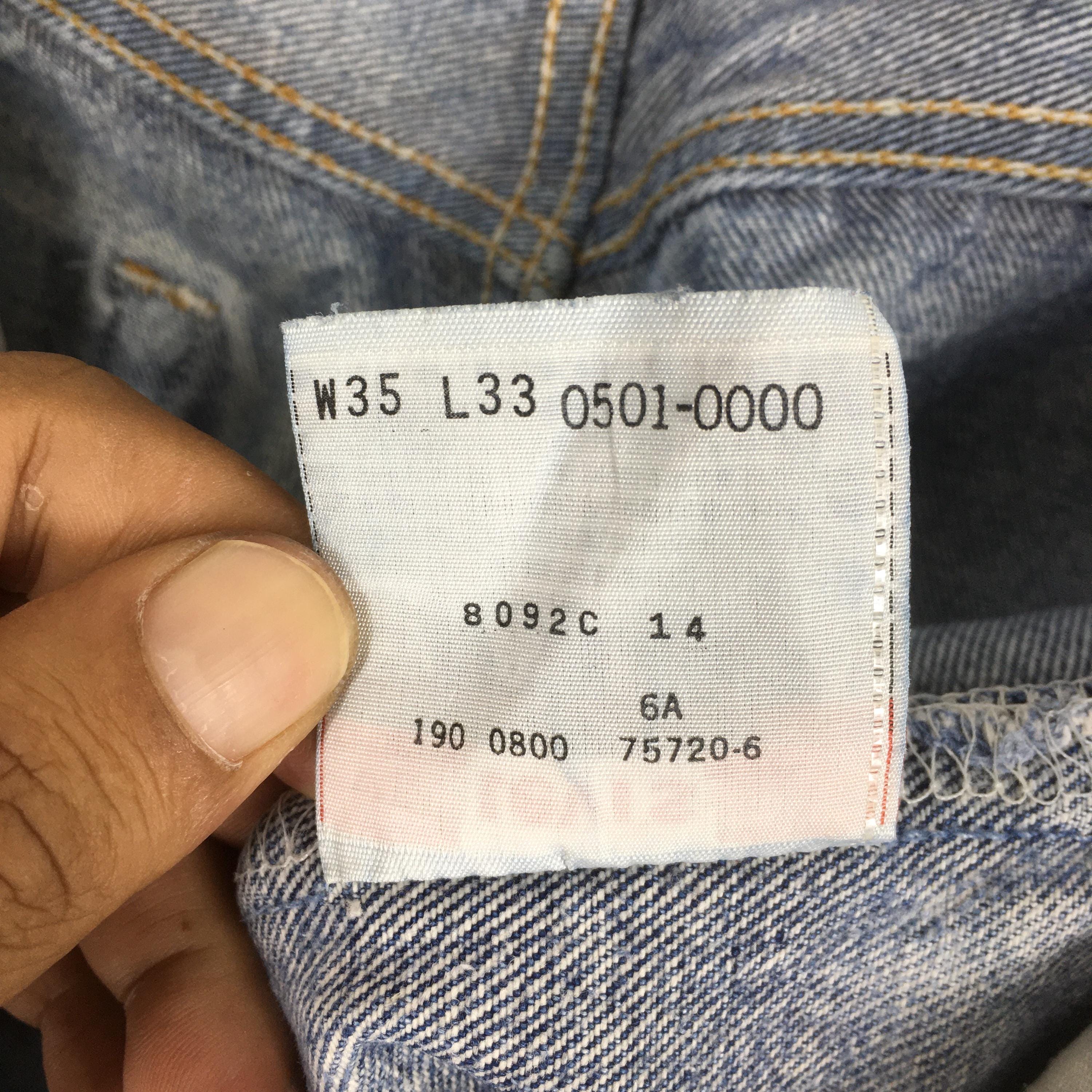 Size 32x28.5 Vintage 90s Levi's 501 Distressed Blue Jeans Levi's