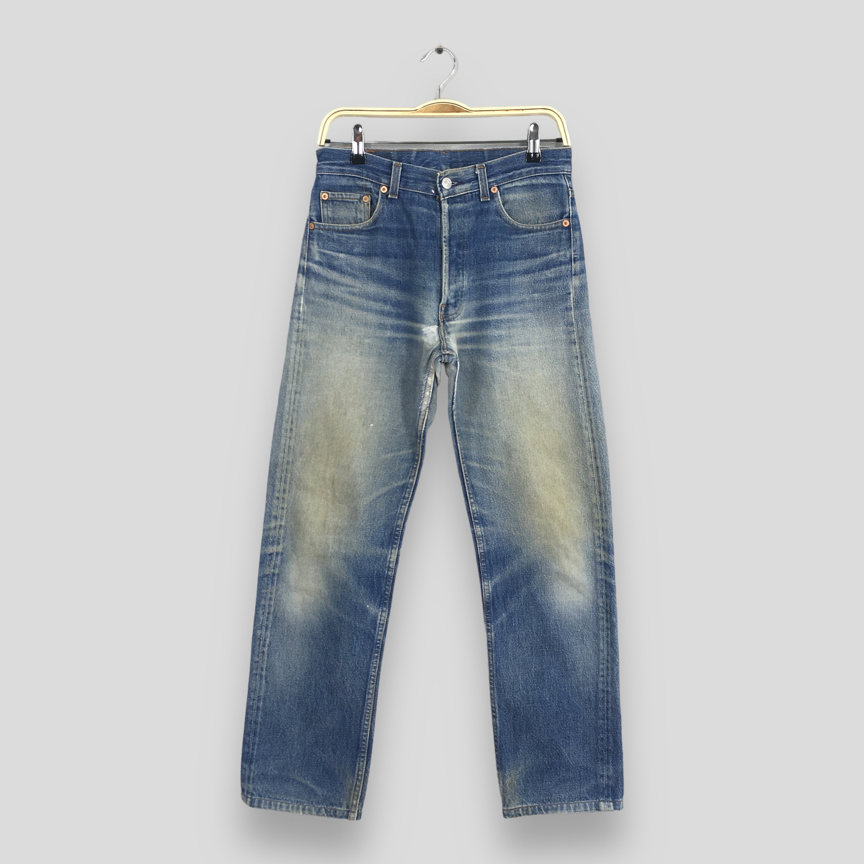 Size 28x28 Vintage 80s Levi's 501 Faded Blue Jeans Light