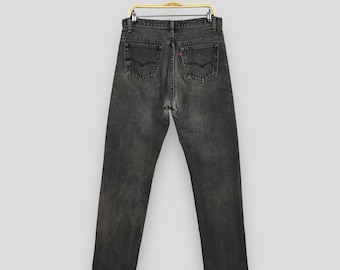 Size 31x31 Vintage 90s Levi's 501 Black Jeans Light Wash Levi's