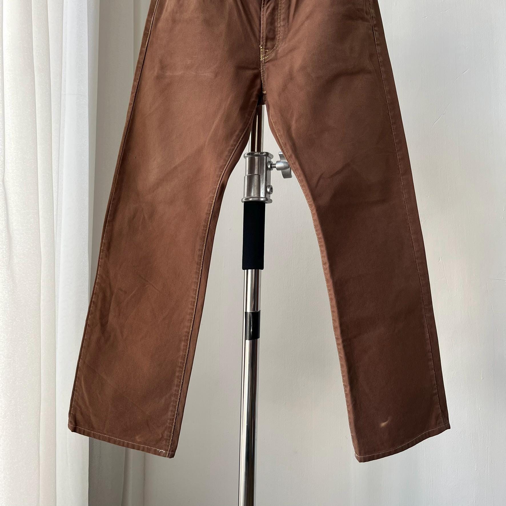 Size 29x28.5 Kapital Japan Brown Faded Denim Kapital Kounty Buckle