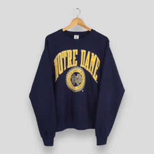 Vintage University of Notre Dame Sweatshirt Large ND Notre Dame Printed Logo Crewneck Notre Dame Fighting Irish Jumper Notre Dame Sweater L