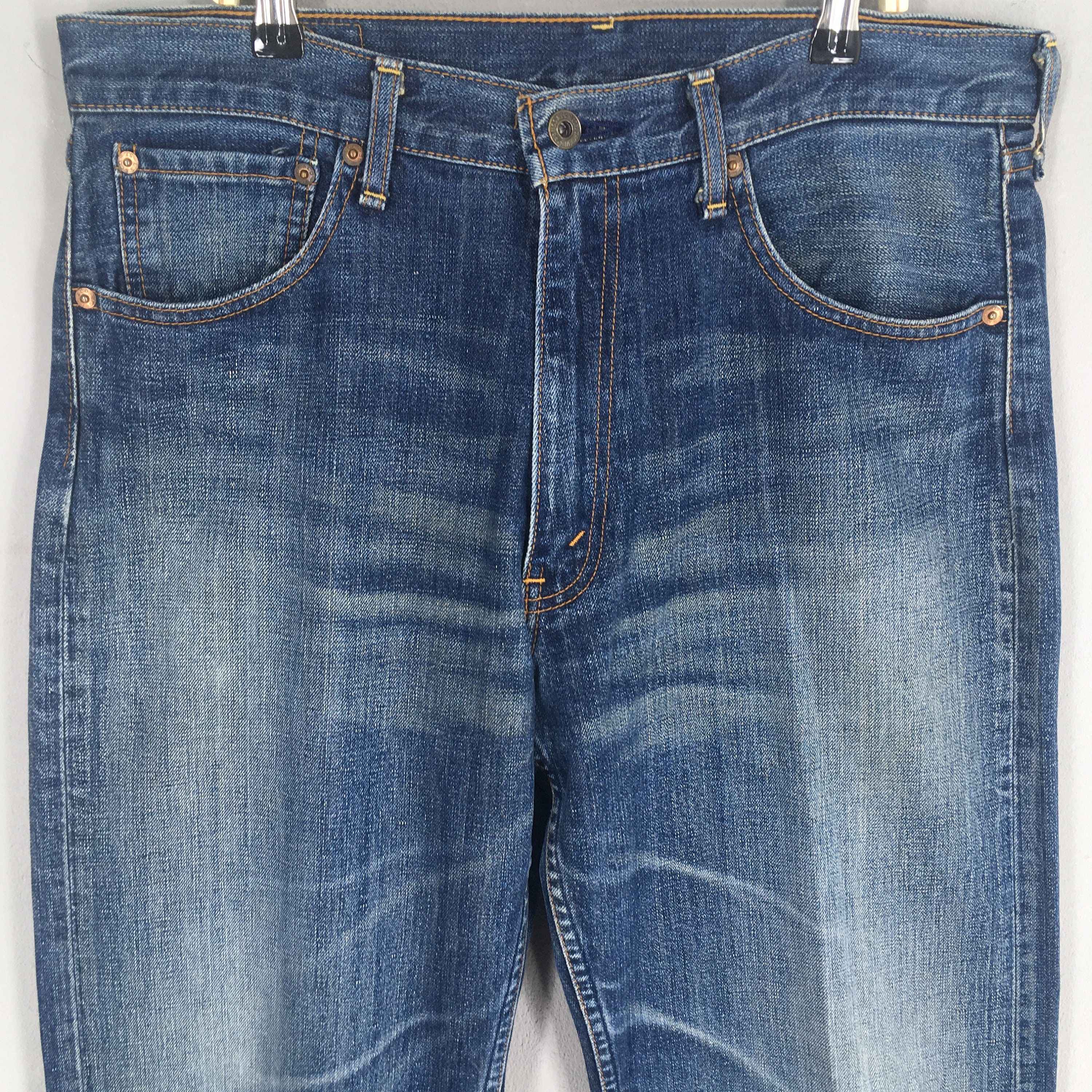 Size 33x34 Vintage Levi's 503 Faded Blue Jeans Straight Cut Jeans