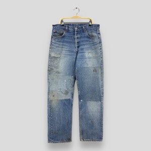 Size 32x28 Vintage 90s Levi's 517 Flared Jeans Levis Blue Bootcut