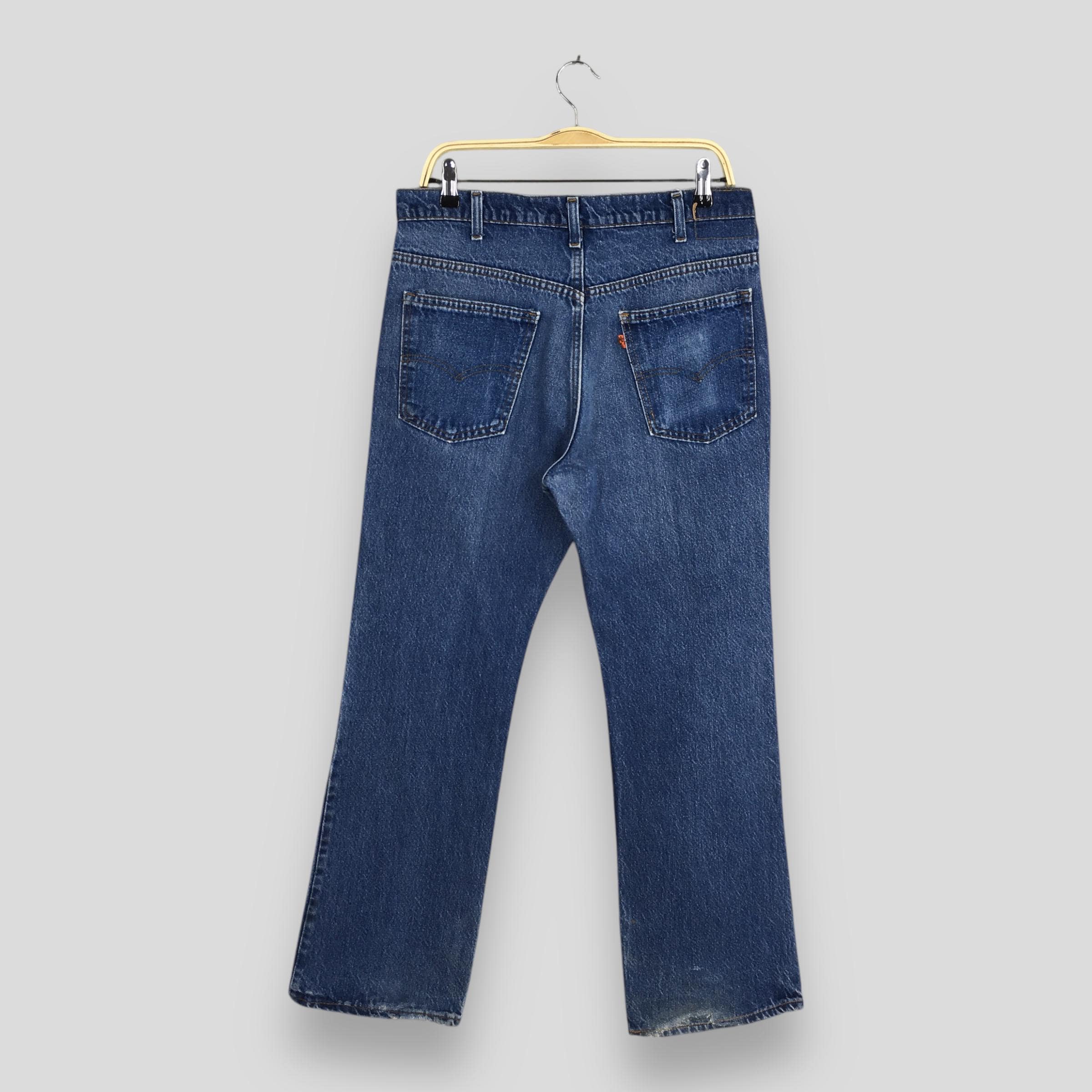 Size 31x28.5 Vintage Levi's 517 Blue Faded Flare Bootcut Jeans