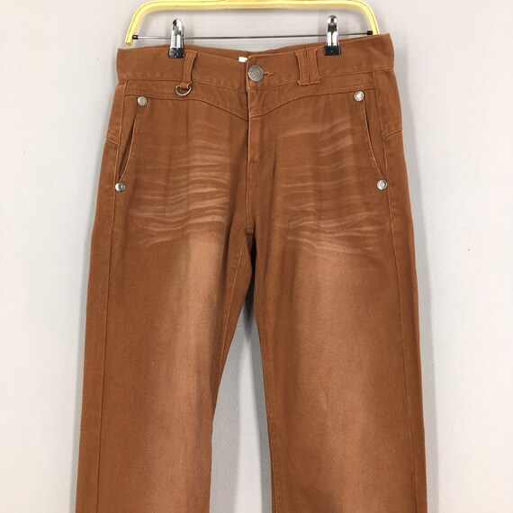 Size 30x31.5 Japanese Lowbox Brown Jeans Acid Stoned Wash