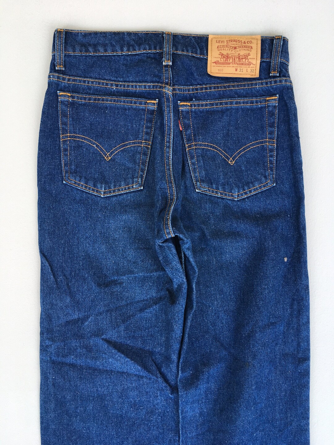 Jean Vintage Levi's 570 Femme – Coupe Droite – Bleu Extensible – Taille W28 L32