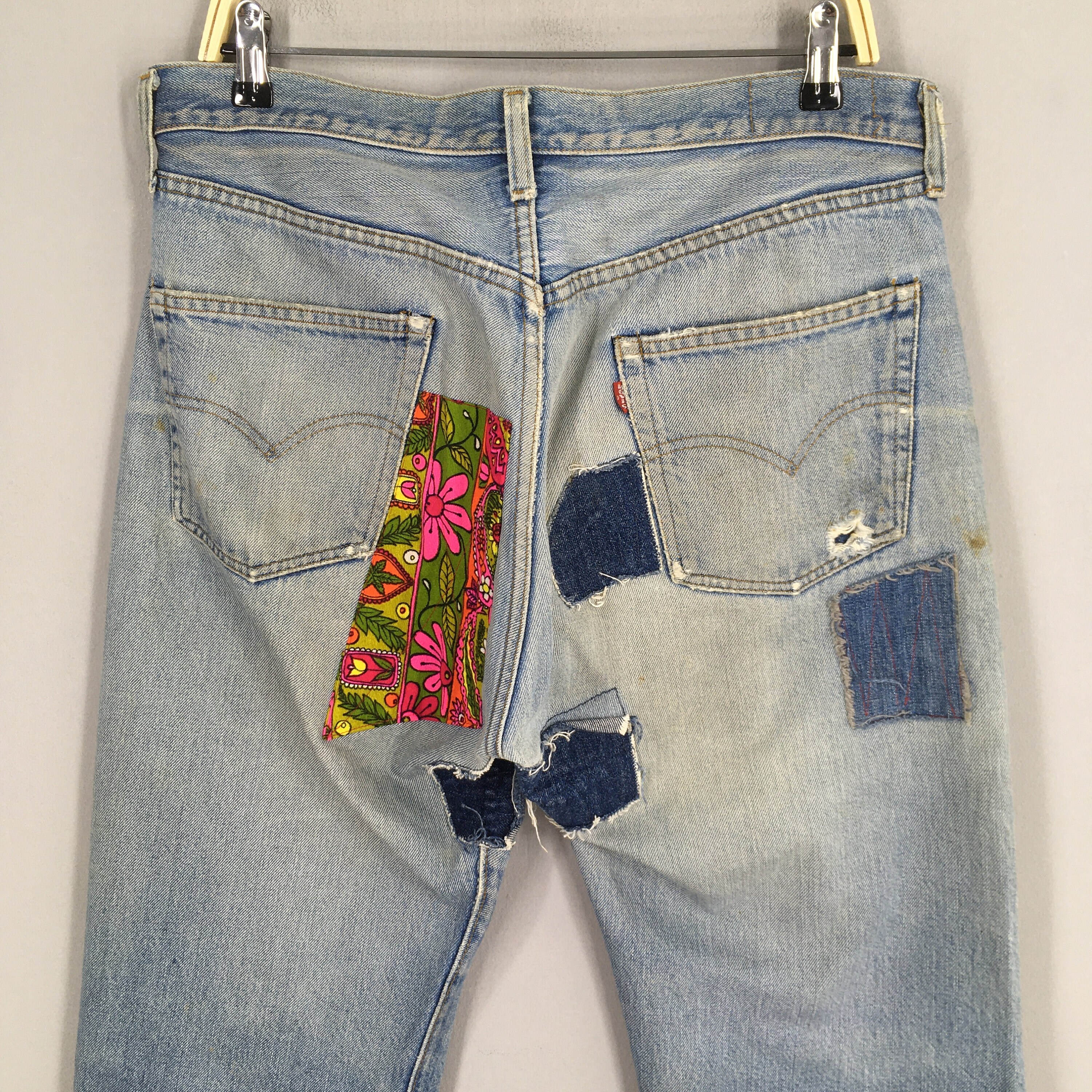 Size 33x31.5 Vintage 70s Levi's 501 Selvedge Stonewash Jeans
