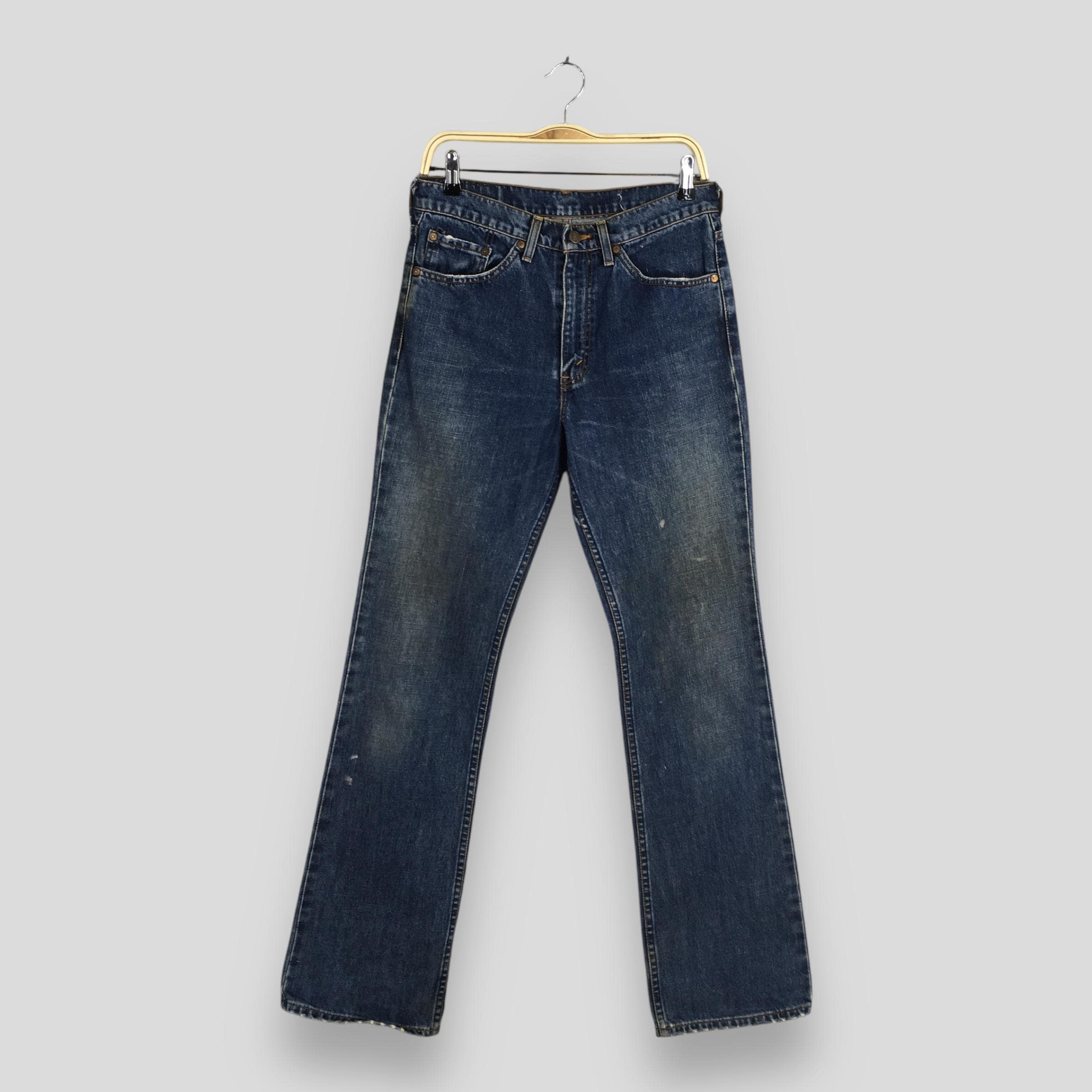 Size 29x32.5 Vintage 1990's Levi's 517 Blue Flared Bootcut Jeans
