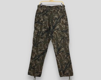 Größe 30x31.5 Vintage Realtree Tarnhose Outdoor Cargohose Tunnelzughose Jagdhose Realtree Mossy Oak Forest Unisex Hose W30