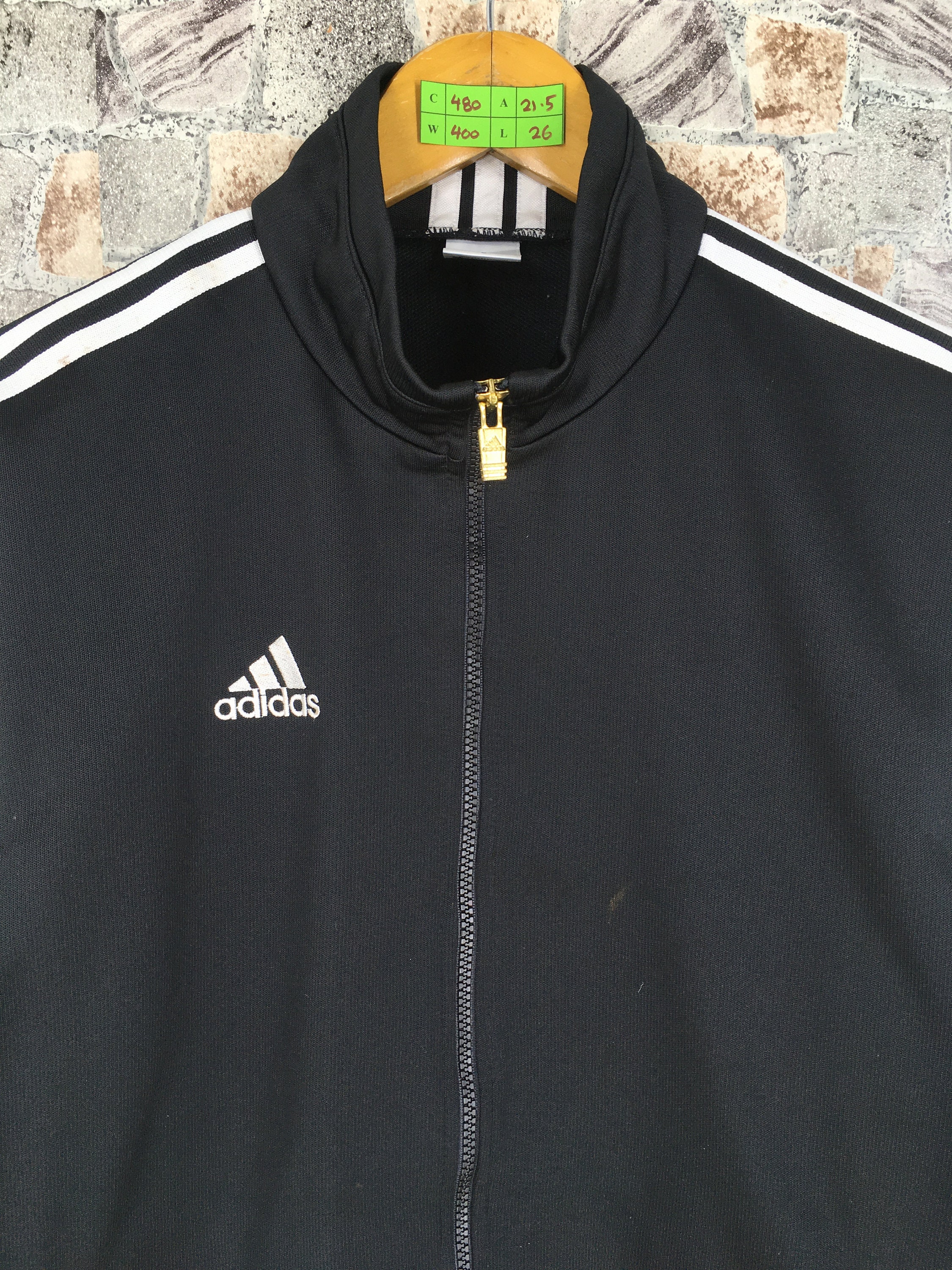 Vintage Adidas Jacket Zipper Black Small Adidas Equipment | Etsy