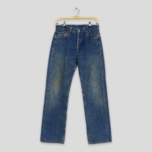 Size 29x28 Vintage 90s Levi&#39;s 501 Faded Dirty Blue Jeans Levis Straight Leg Jeans Levi&#39;s Stonewash Denim Levis Button Fly Slim Fit Jeans W29