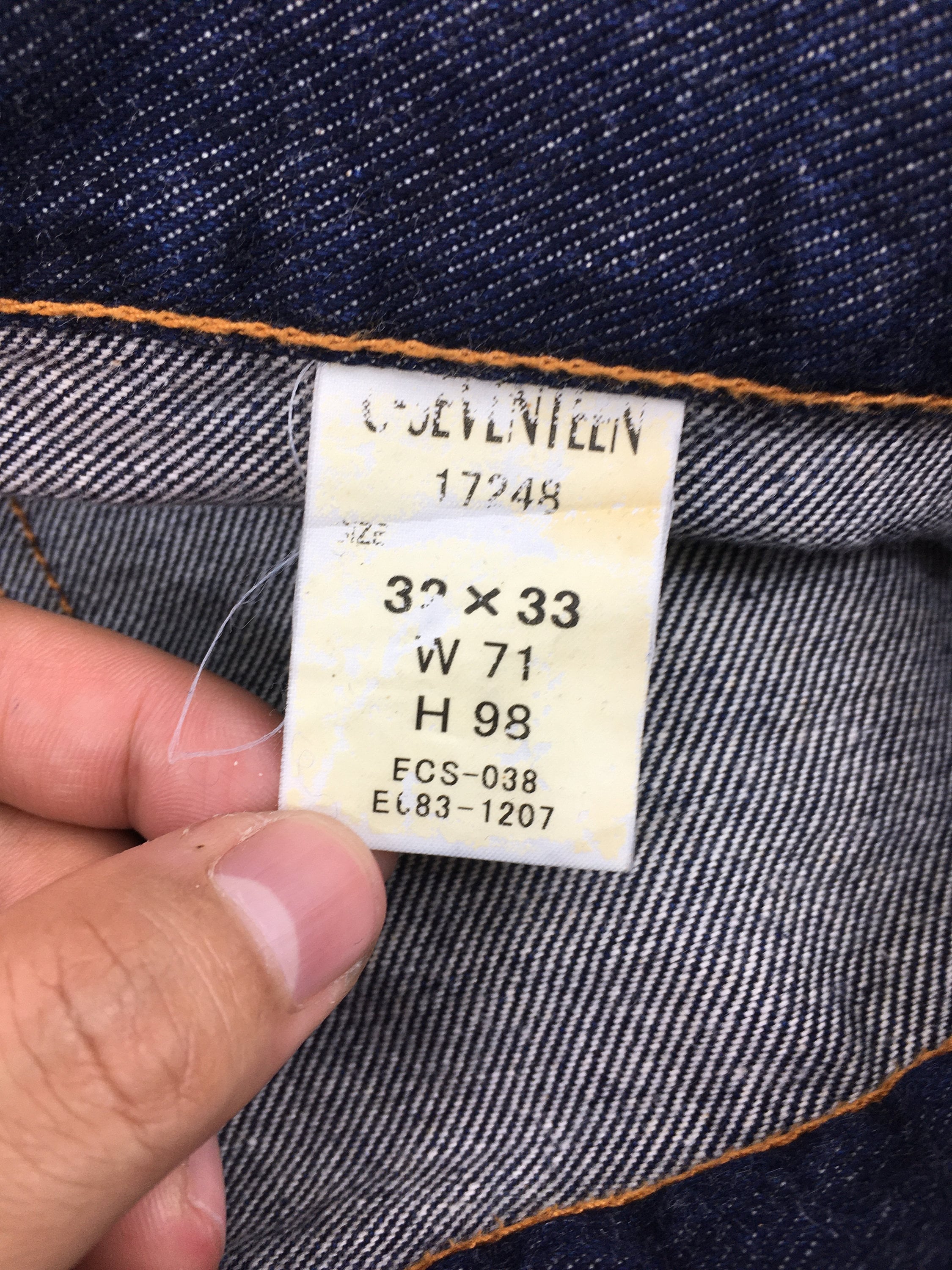 Size 26x30.5 Vintage C17 Seventeen Blue Flared Jeans Japanese