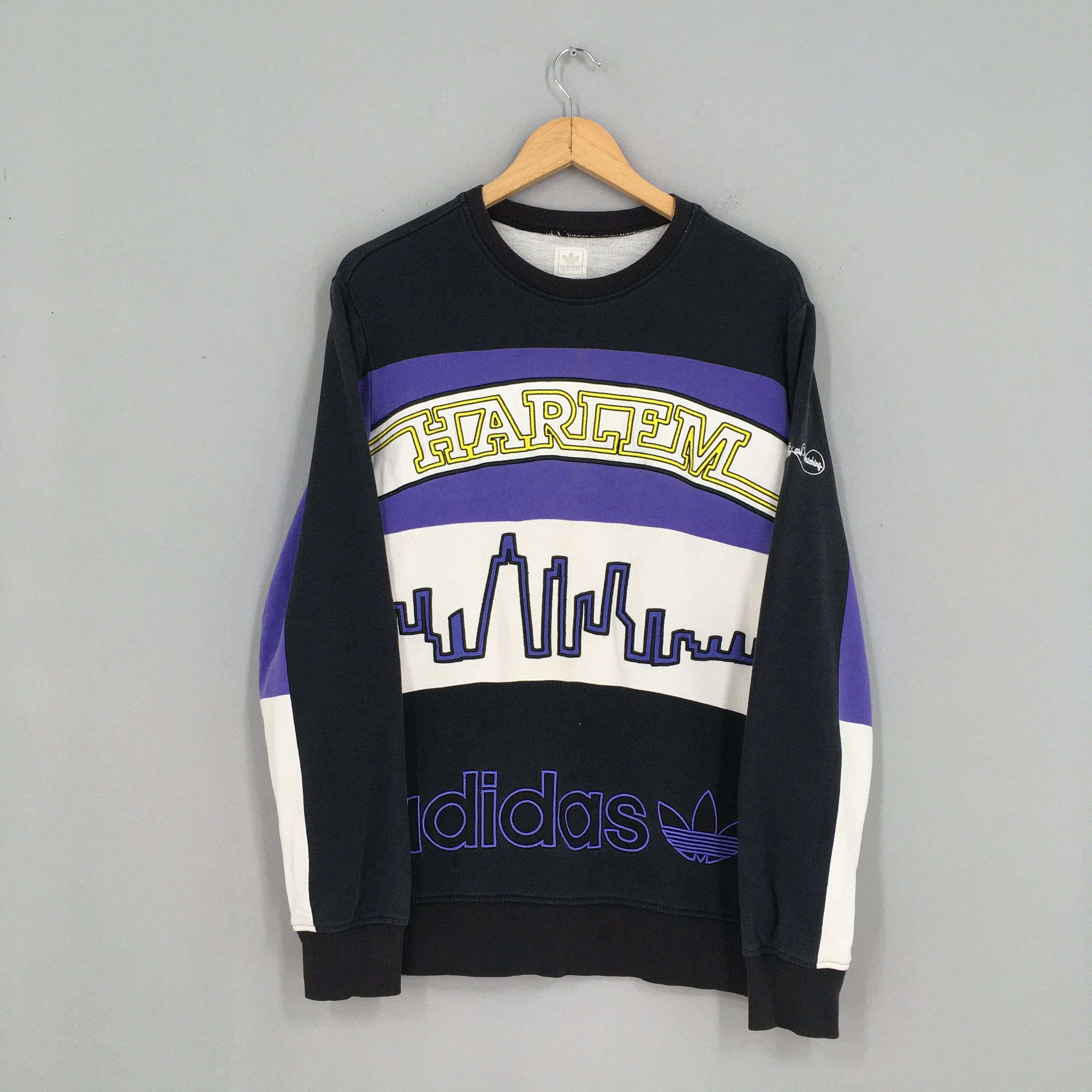 Vintage 90s Adidas Trefoil Sweatshirts Medium Adidas Harlem - Etsy