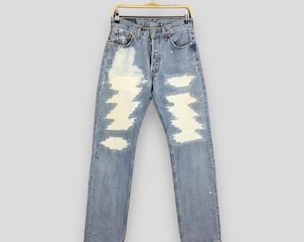 Size 28x30 Vintage 1980s Levi's 501 Faded Distressed Jeans Light Washed Levi's Regular Fit Ripped Levis 501 Button Fly Denim Levis Women W28