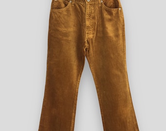 Size 27x29.5 Vintage Bobson Bootcut Corduroy Pants Wide Leg 1980s Bobson Bell Bottom Denim Bobson Mom Jeans Bobson Flared Velvet Pants W27