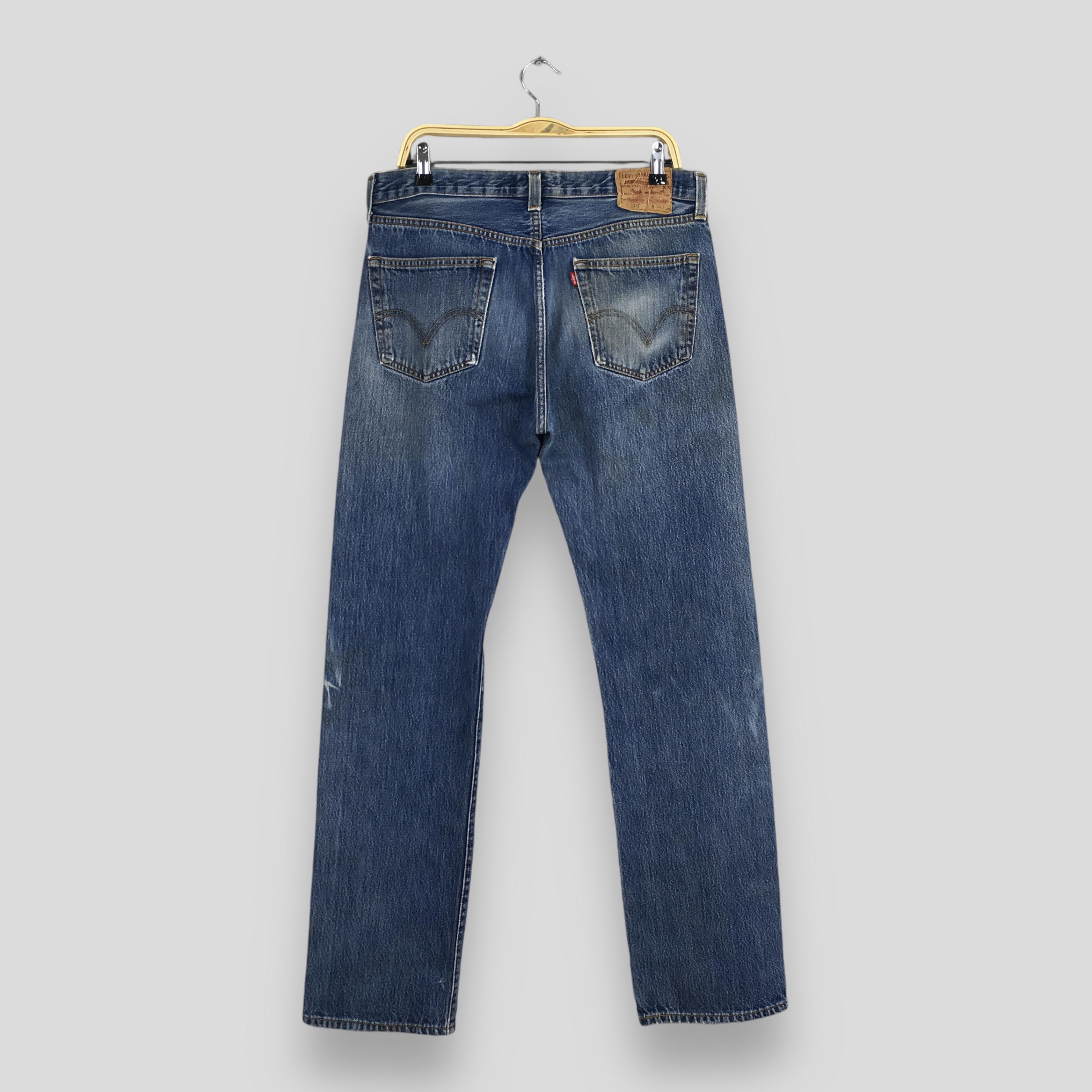 Size 33x33 Vintage 90s Levi's 501 Faded Blue Jeans Light Wash