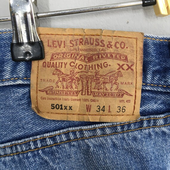 Size 32x33 Vintage Levi's 501XX Stonewash Jeans L… - image 10