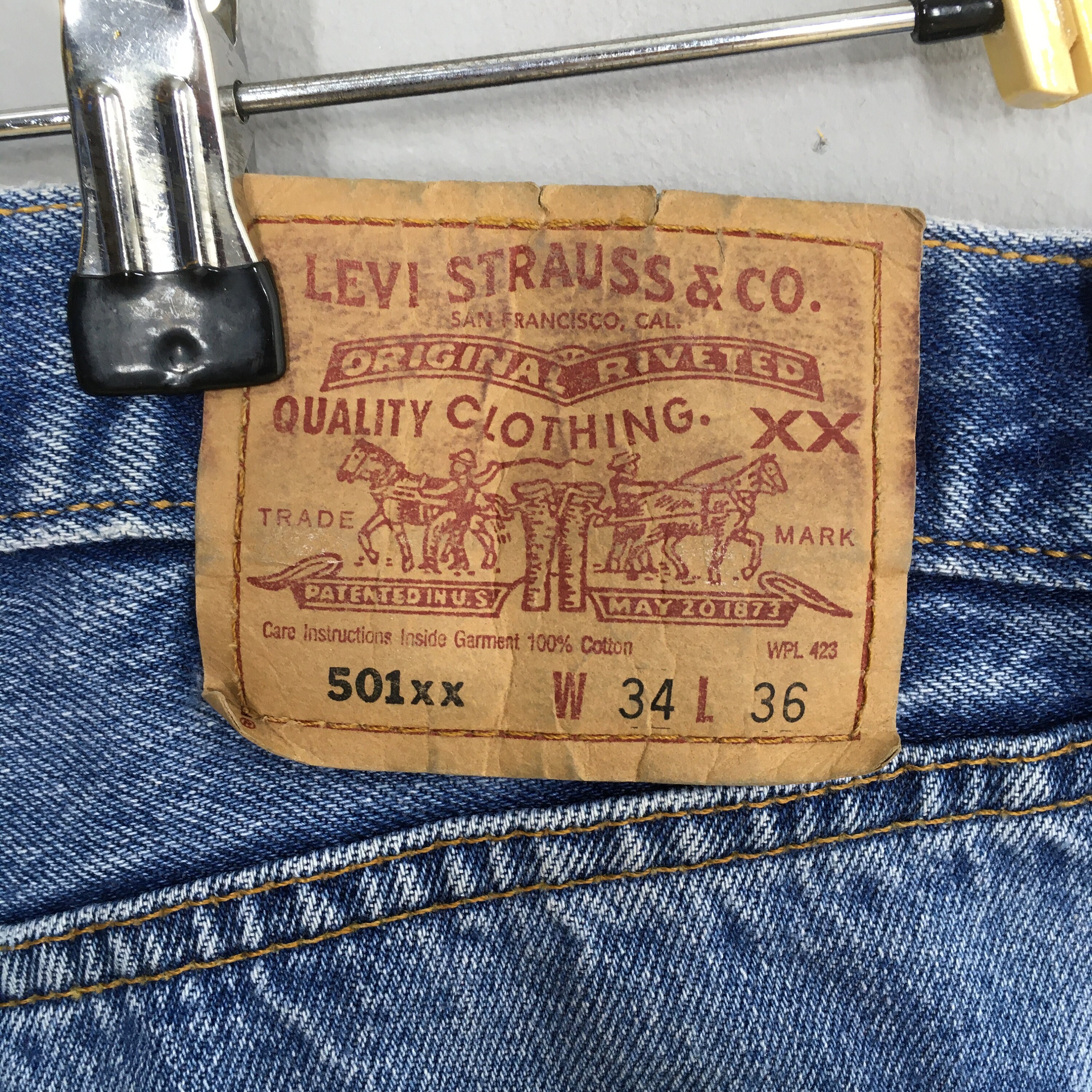 Size 32x33 Vintage Levi's 501XX Stonewash Jeans Levi's Faded Blue