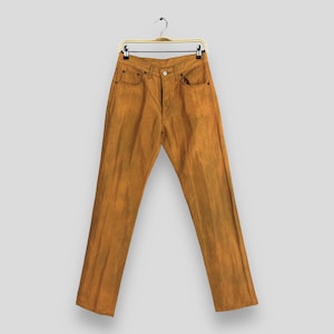 Size 28x32 Vintage R Newbold Paul Smith Japan Gold Pants Slim Fit Men Paul Smith Casual Pants Button Fly Straight Leg Trouser Fashion W28
