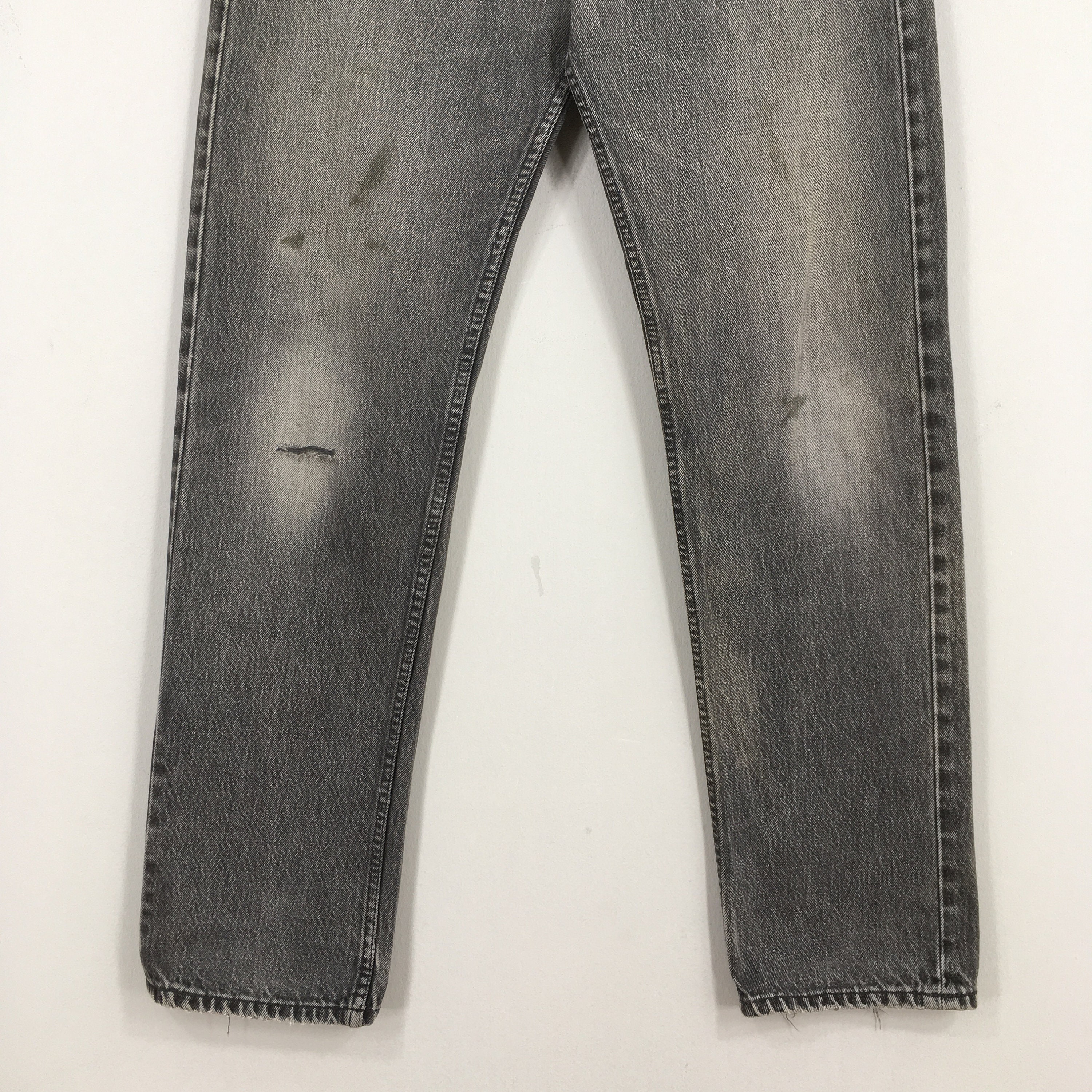 Size 31x31 Vintage 90s Levi's 501 Black Jeans Light Wash Levi's