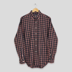 Vintage Polo Ralph Lauren Checkered Flannel Shirt Medium Polo Ralph Lauren Plaid Checkered Red Shirt Polo Sport  Oxfords Buttondown Size M