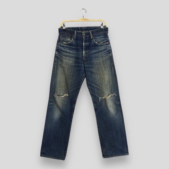Size 30x29.5 Vintage Levi's 702 LVC Redline Selvedge Jeans Faded