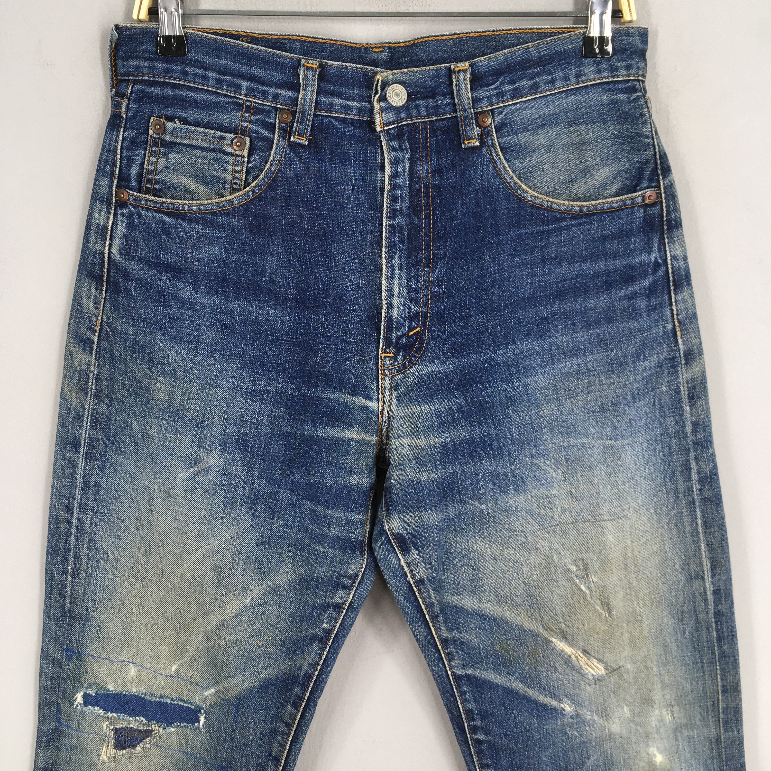 Size 31x28.5 Vintage 90s Levis 503B LVC Big E Japan Faded