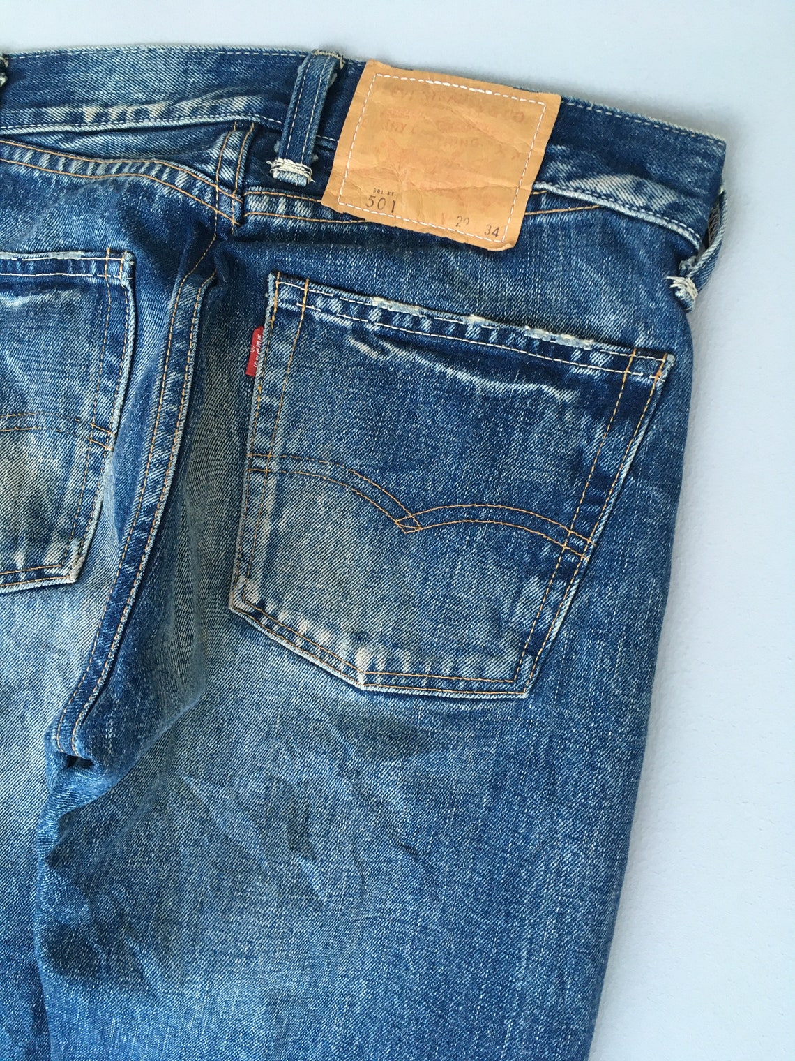 Size 28 Vintage Levis 501 Big E Jeans LVC 1990s Faded Dirty | Etsy