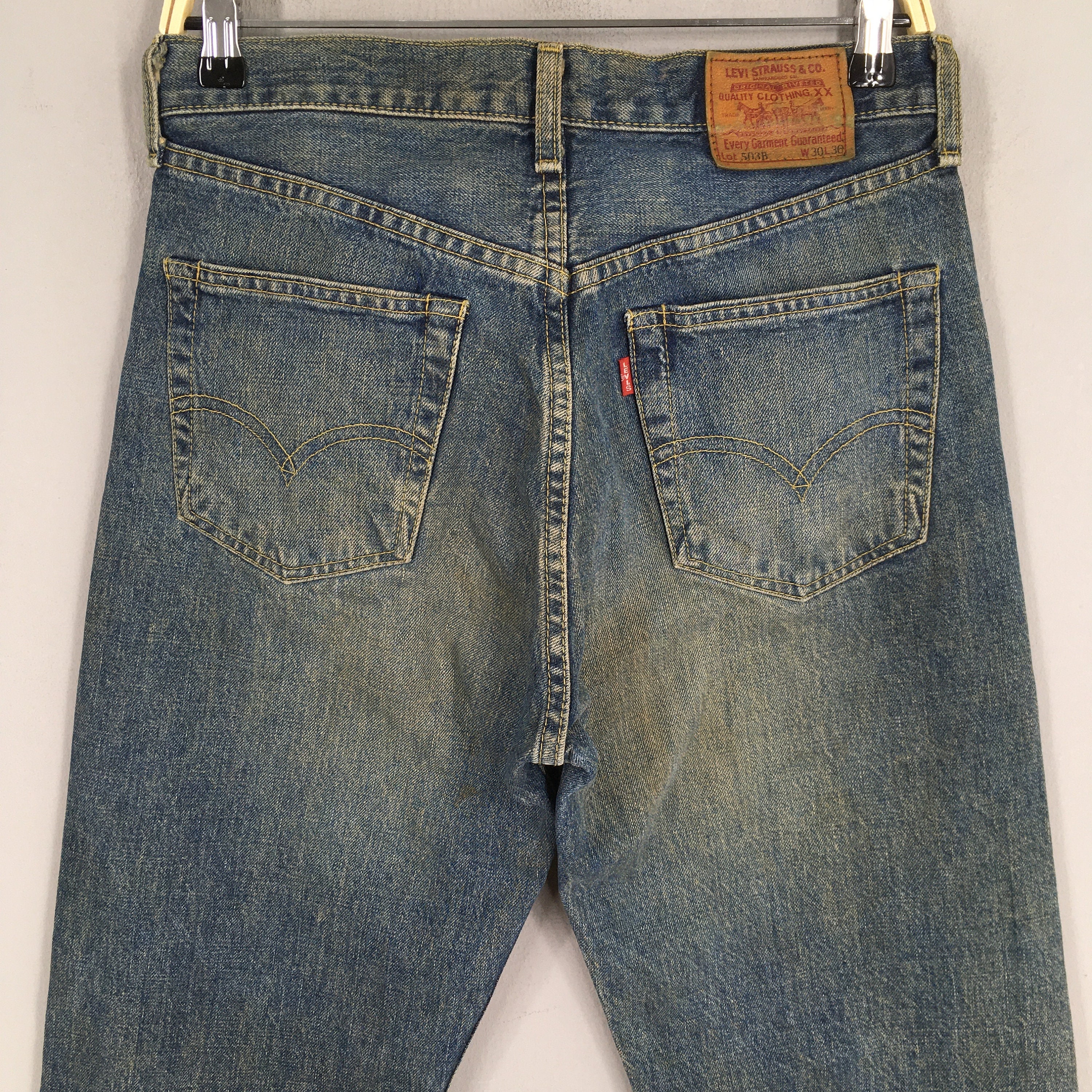 Size 29x30 Vintage Levi's 503B LVC Redline Japan Denim Distressed
