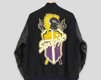 Vintage Devilock Varsity Wool Leather Stadium Jacket Medium