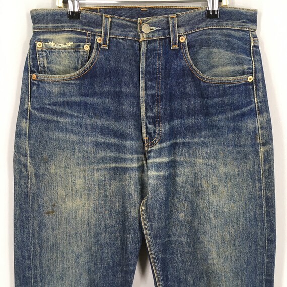 ヴィンテージLOVE 　31 vintage 90s James Size 31x29 Vintage 90s Levi's 501 Faded Blue Jeans Light