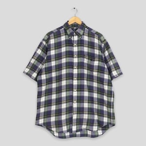 Vintage Ralph Lauren Blaire Checkered Flannel Shirt Large Polo Pony Plaid Tartan Checked Shirt Polo Ralph Lauren Multicolor Men Shirt Size L