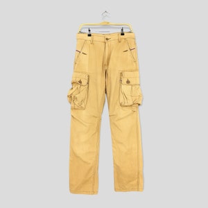Size 32x31 Japanese Jungle Storm Cargo Brown Cargo Pants Vintage Casual Pants Multi Pocket Bondage Carpenter Utility Pants Slim Fit Pant W32