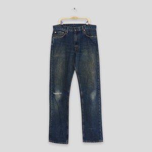 Size 31x34 Vintage Levis 505 Faded Blue Stonewash Jeans 90s Levis Regular Fit Denim Levis Japan Distressed Y2K Jeans Levis Zipper Jeans W31