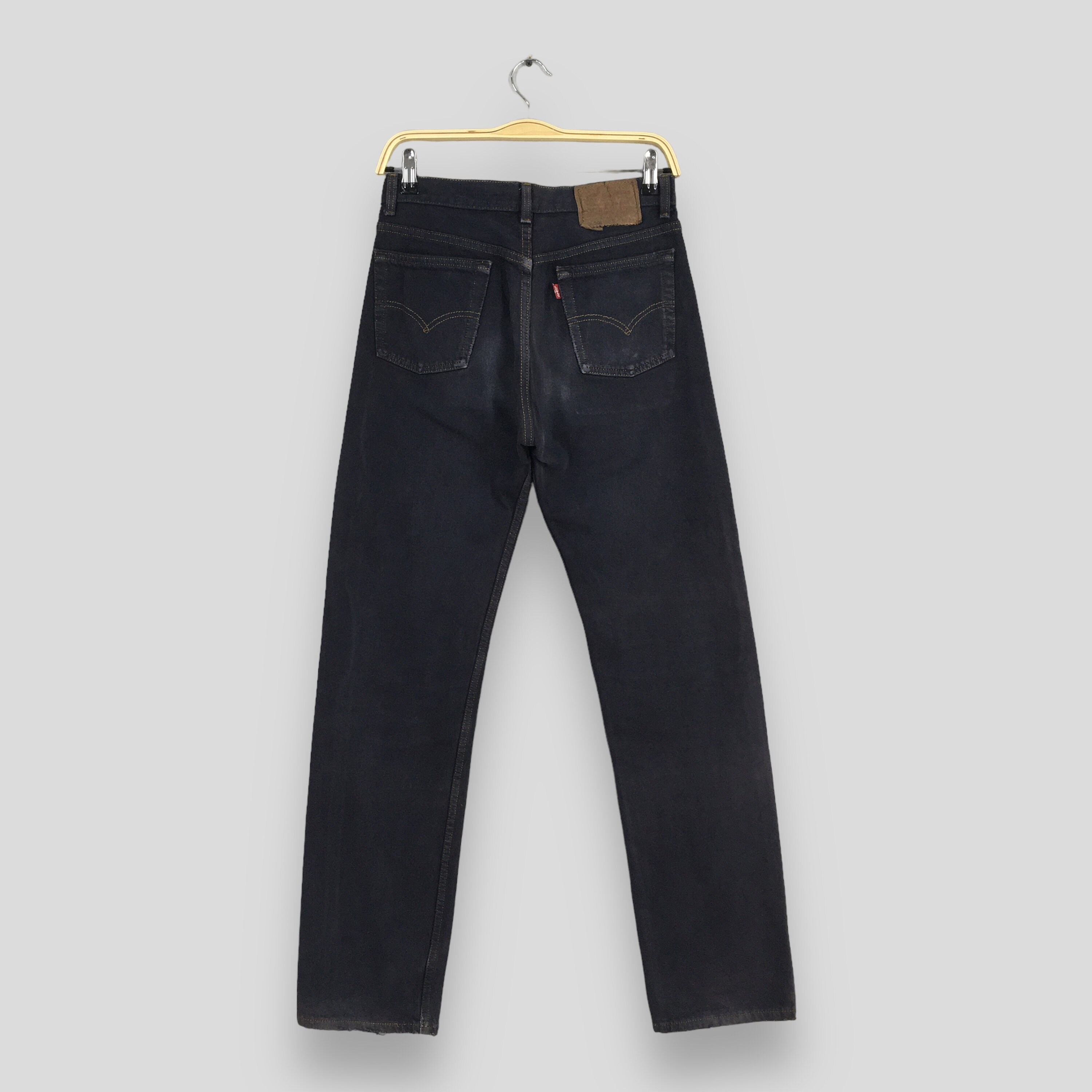 Size 27x30.5 Vintage 90s Levi's 501 Black Jeans Light Wash Levi's