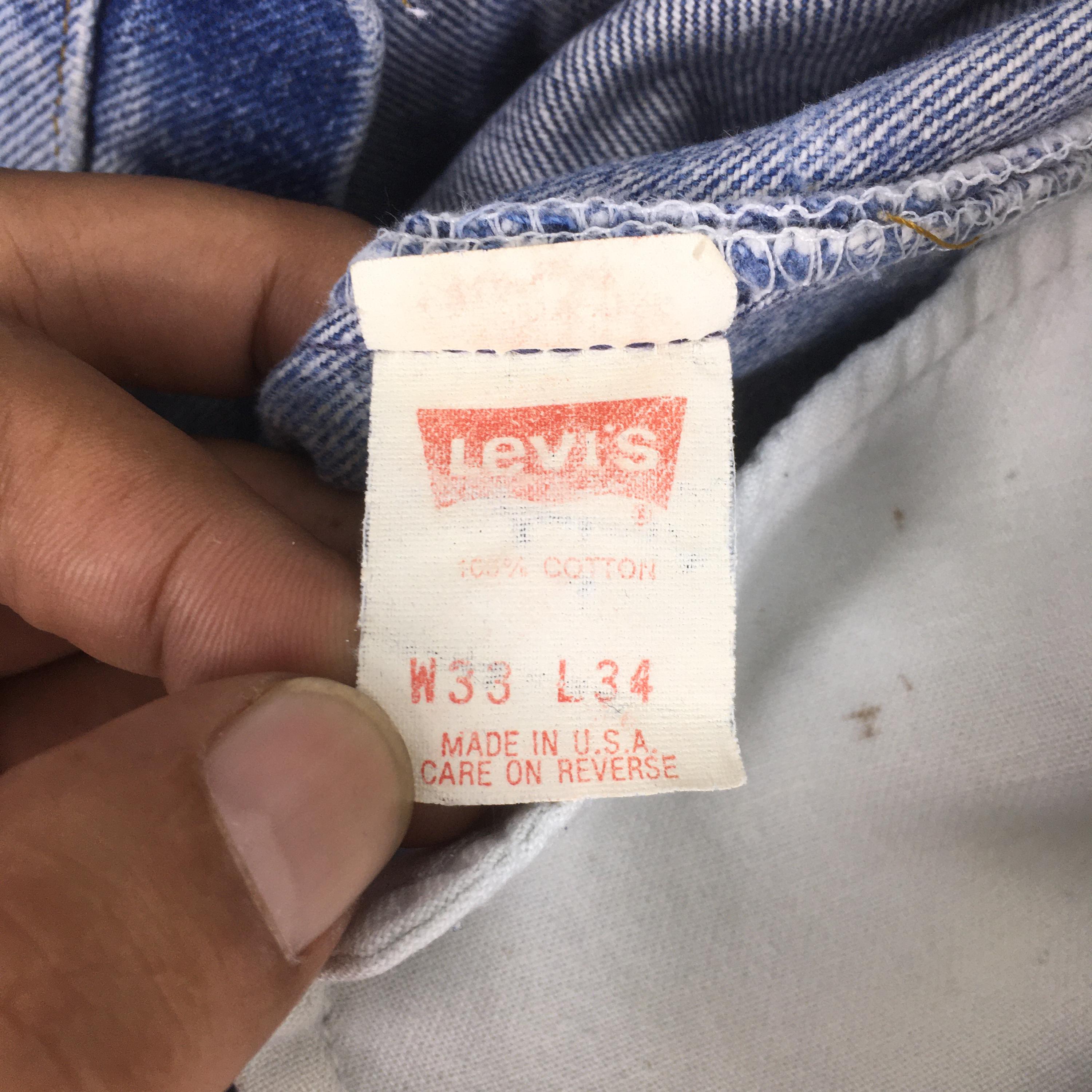 Size 31x32 Vintage 90s Levi's 501 Faded Blue Jeans Stone Washed